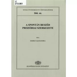 A spontán beszéd prozódiai szerkezete